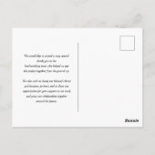 Matching Toolset Konstruktion | Minimaler Dank Postkarte (Rückseite)
