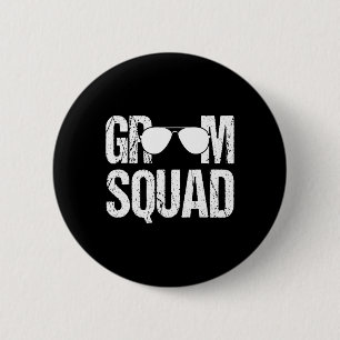 Matching Trauzeuge Group Bachelor Party Groom Squa Button