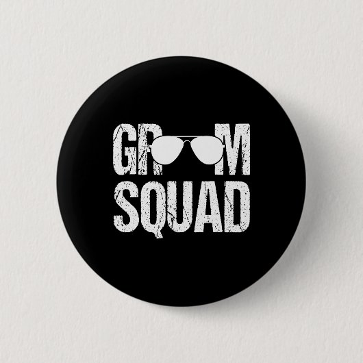 Matching Trauzeuge Group Bachelor Party Groom Squa Button (Vorderseite)