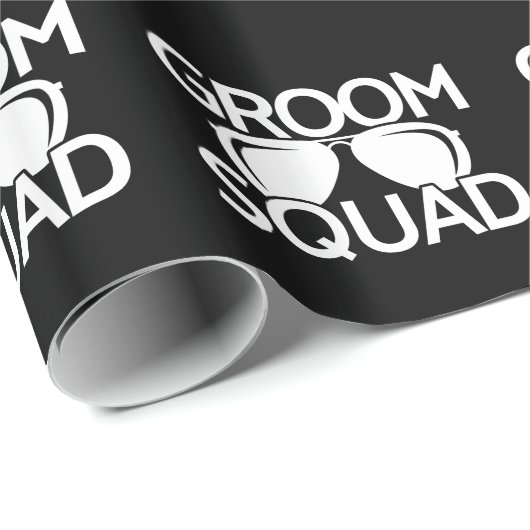 Matching Trauzeuge Group Bachelor Party Squad Geschenkpapier (Rolleneckpunkt)