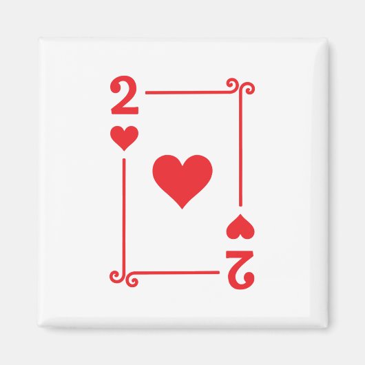 Matching Two Hearts Anzug Playing Cards Modern 2 Magnet (Vorne)
