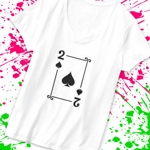 Matching Two Spades Anzug Playing Cards Modern 2 T-Shirt