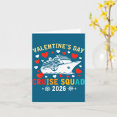 Matching Valentines Cruise Squad 2026 Cruise Ship  Karte (Gelbe Blume)