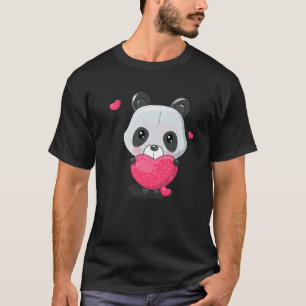 Matching Valentinstag Red Heart Panda Liebe Coupl T-Shirt