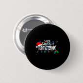 Matching Very Merry Flight Attendant Christmas  Button (Vorne & Hinten)