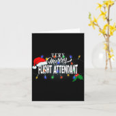 Matching Very Merry Flight Attendant Christmas Karte (Gelbe Blume)