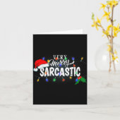Matching Very Merry Sarcastic Christmas Karte (Gelbe Blume)