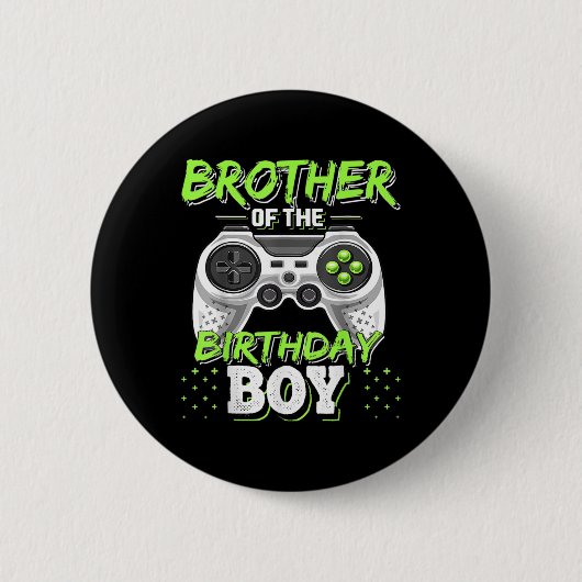 Matching Video Game Geburtstag Bruder der Geburt Button (Vorderseite)