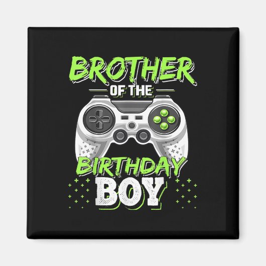 Matching Video Game Geburtstag Bruder der Geburt Magnet (Vorne)