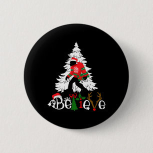 Matching Weihnachten Pajamas Familie Bigfoot glaub Button