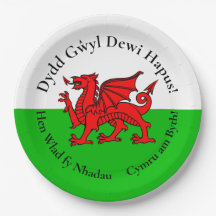 Matching Welsh Dragon St David's Day 9"
