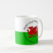 Matching Welsh Dragon St David's Day Kaffeetasse (VorderseiteRechts)