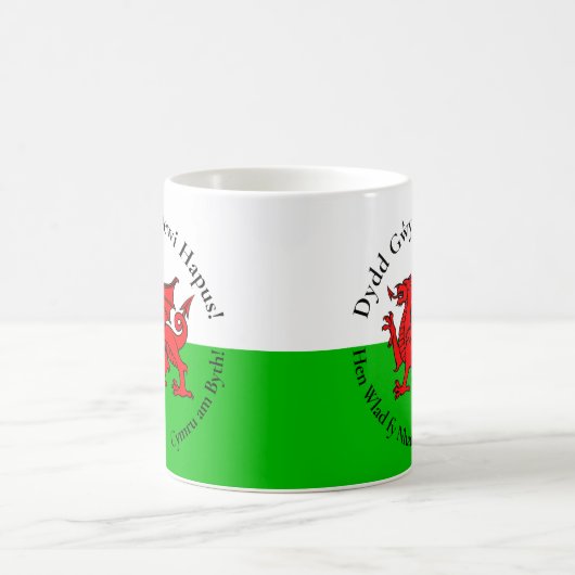 Matching Welsh Dragon St David's Day Kaffeetasse (Mittel)