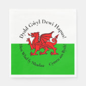 Matching Welsh Dragon St David's Day Luncheon Serviette (Vorderseite)