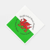 Matching Welsh Dragon St David's Day Luncheon Serviette (Ecke)