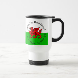 Matching Welsh Dragon St David's Day Reisebecher