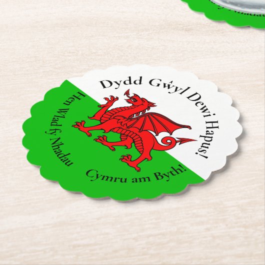 Matching Welsh Dragon St David's Day Untersetzer (angewinkelt)