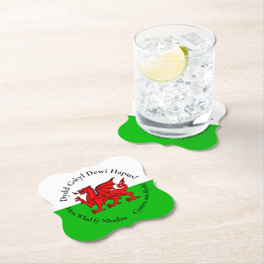 Matching Welsh Dragon St David's Day Untersetzer (Vor Ort)