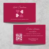Matchmaker Verabreden Service QR Code Red Heart Mo Visitenkarte
