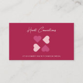 Matchmaker Verabreden Service QR Code Red Heart Mo Visitenkarte (Vorderseite)