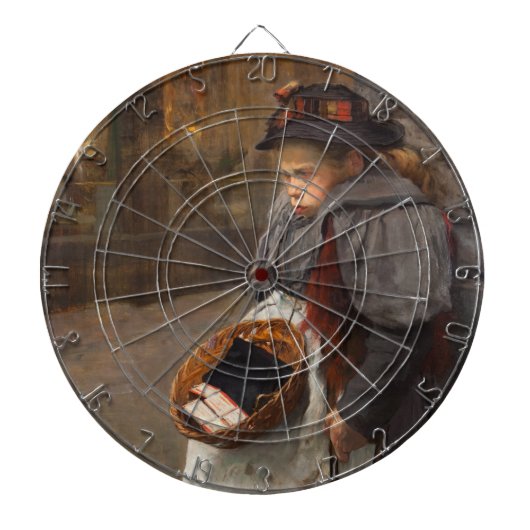 Matchstick Girl Poor Street Urchin Urban Poverty Dartscheibe (vorne)