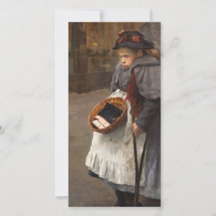 Matchstick Girl Poor Street Urchin Urban Poverty Feiertagskarte