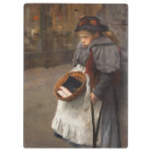 Matchstick Girl Poor Street Urchin Urban Poverty Klemmbrett (Rückseite)
