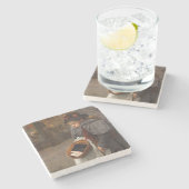 Matchstick Girl Poor Street Urchin Urban Poverty Steinuntersetzer (Seitenansicht)