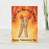 Matchstick Valentine's Day Karte (Vorderseite)