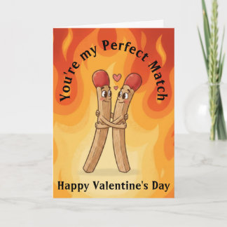 Matchstick Valentine's Day Karte
