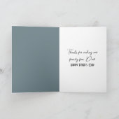 Matchsticks auf einer Bank für den Vatertag Karte (Innenseite)