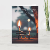 Matchsticks Auf einer Bank für Vaters Geburtstag