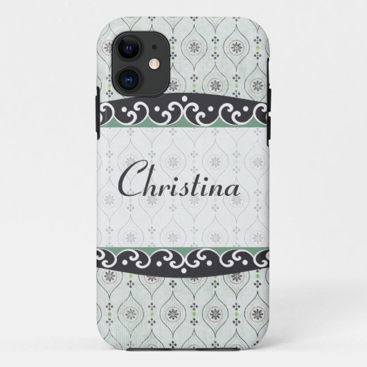 Mate-ID™ iPhone 5 Fall Blue Blume Muster Case-Mate iPhone Hülle (Rückseite)