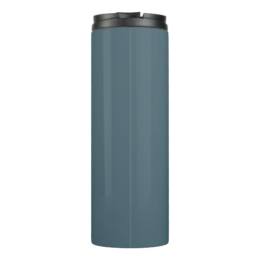 Mated Elegance - Slate Blue individuell anpassbar Thermosbecher (Rückseite)