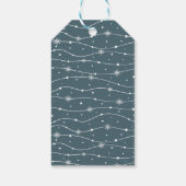 Mated Elegance - Slate Blue Snowflake Geschenktast Geschenkanhänger (Rückseite)