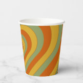 Mated Groovy Retro Layered Liebe Herz Pappbecher (Rückseite)