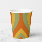 Mated Groovy Retro Layered Liebe Herz Pappbecher (Rechts)