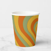 Mated Groovy Retro Layered Liebe Herz Pappbecher (Vorderseite)