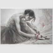 Mated Red Ballerina Sketch Decoupage Seidenpapier (Vorderseite)