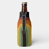 Mated Retro Seventies Groovy Layered Rainbow Black Flaschenkühler (Flasche Rückseite)