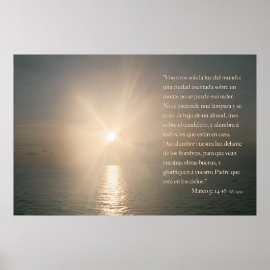 Mateo 5: 14-16 (Version horizontal) Poster (Vorne)