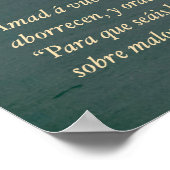 Mateo 5: 44, 45 con Salida del Sol Poster (Ecke)