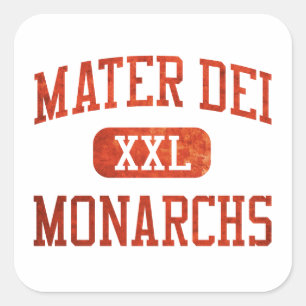 Mater Dei Monarch-Leichtathletik Quadratischer Aufkleber