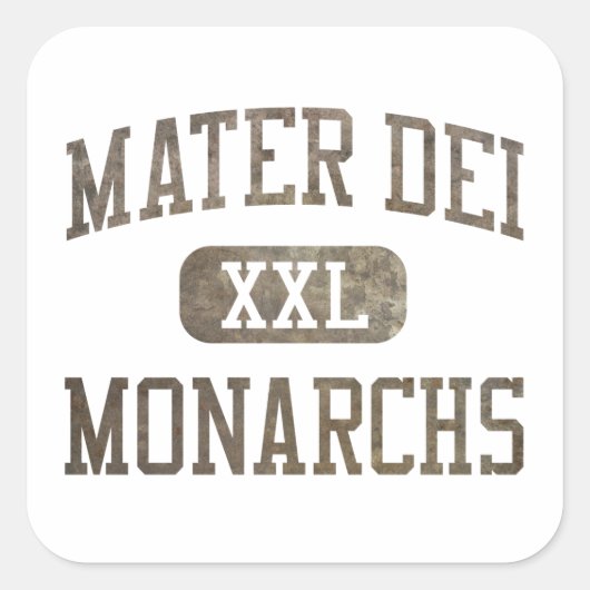 Mater Dei Monarchs Athletics Quadratischer Aufkleber (Vorderseite)
