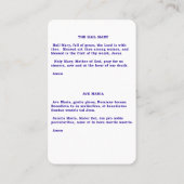 Mater Dei Visitenkarte (Rückseite)