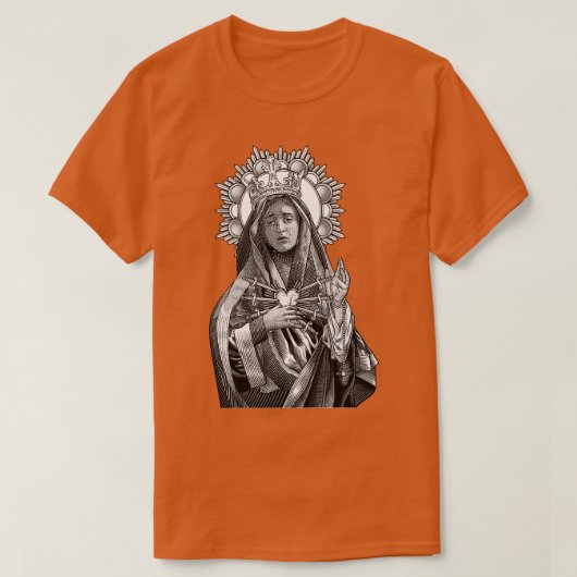 Mater Dolorosa Unsere Dame der Trauern T-Shirt (Design vorne)