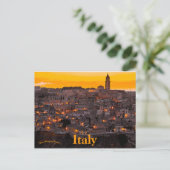 Matera Italien bei Sunset Postkarte (Stehend Vorderseite)
