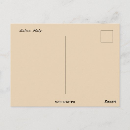 Matera Italien Postkarte (Rückseite)