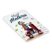 Matera Italy Cartoon Scooter Magnet (Rechte Seite)