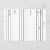 Materia Medica Chervil Herbal Study Card Postkarte (Rückseite)